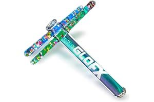 GloFX Aurora Borealis Liquid X Kaleidoscope Tube Toy – Dual Glitter Wands (Blue & Teal) – Includes Tube, Wands & Spacers – Sensory Toy for Teens & Adults 15+
