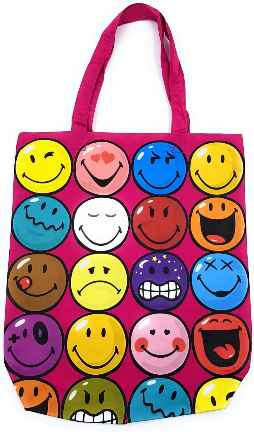 smiley face tote bag