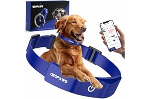 GeoPaws GPS Electric Dog Fence with Free App, Wireless Fence System with Training Collar, Adjustable of Dogs Portable Fence f
