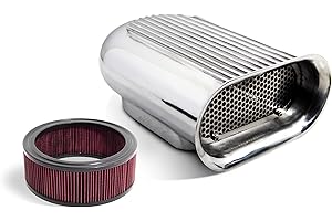 CFR Performance Single 4 Barrel Hood Scoop, HILBORN Style, Finned-Polished