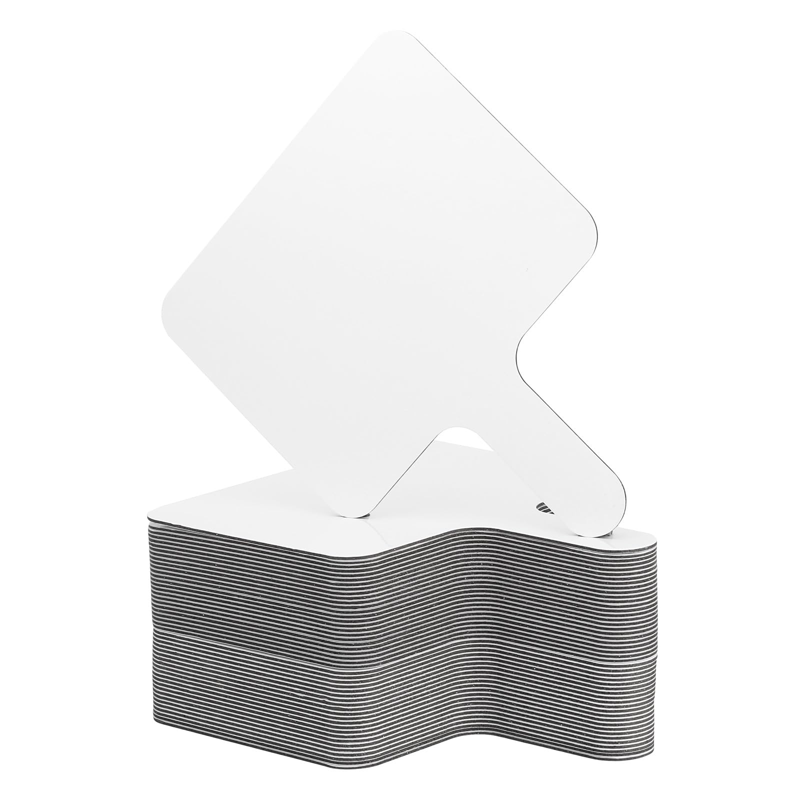 PATIKIL 48 Pieces 10x8 Inch Dry Erase Answer Paddles Handheld Double Sided Whiteboard Auction Paddles for Office Classroom Games Party