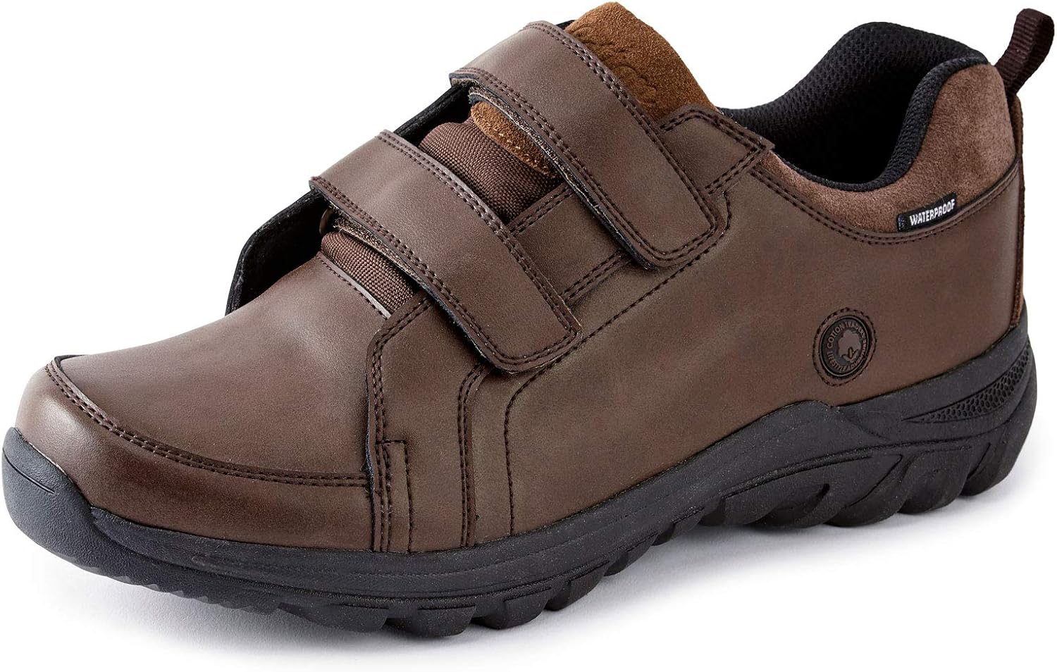Cotton Traders Men's Waterproof Adjustable Walking Shoes Colour Mocha