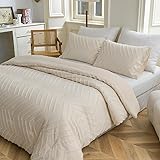 SLEEPBELLA Tufted King Comforter Set, Dark Grey