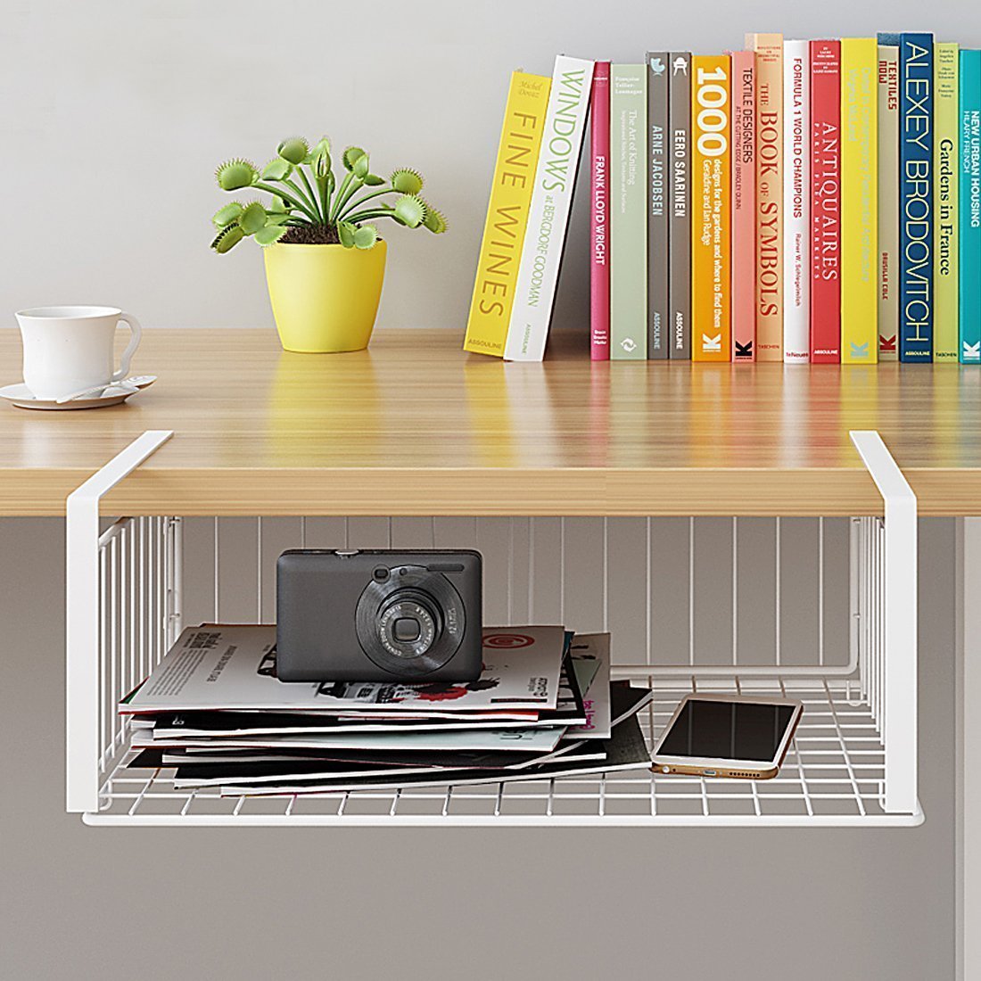YOMYM Cesta Colgante,Colgando de La Cocina Armario Rack de
