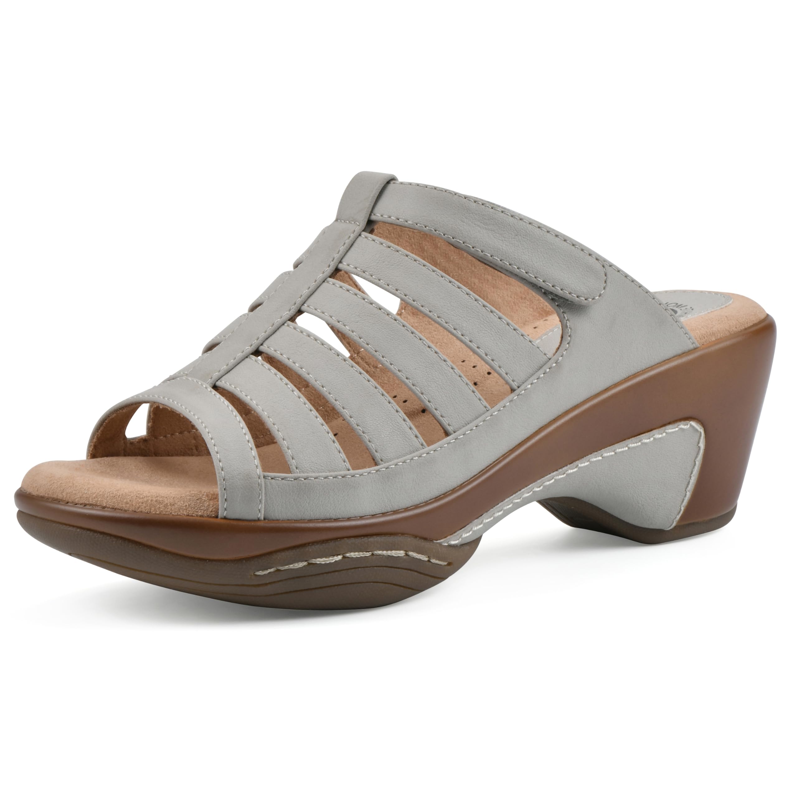 WHITE MOUNTAIN Shoes Valencia Women’s Clog Sandal, Ice/Burn/Smooth, 6 M