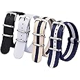 Ritche Christmas Gift Military Ballistic Nylon Strap 16mm 18mm 20mm 22mm Premium Nylon Watch Band Strap With Stainless Steel Buckle (4 Packs), White Elephant Gifts, Stocking Stuffers for Men