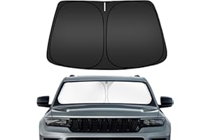 ARISMOTOR Windshield Sun Shade for Jeep Grand Cherokee 2011-2025, Custom Fit Foldable Front Window Sunshade Sun Visor Protector, Block UV Rays Keep Your Car Cooler