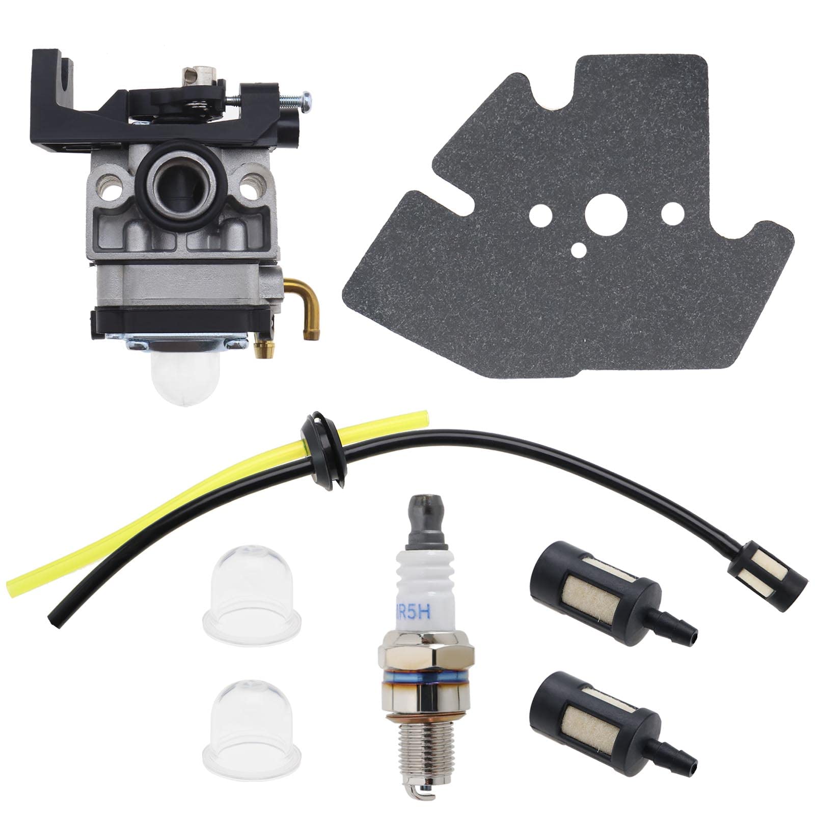 VGOL Carburetor Gasket Spark Plug Fuel Line Hose Kit 16100-Z0H-825 16100-Z0H-053 Compatible with GX25 GX25N GX25NT GX25T GX35 Carburetor Carb Kit