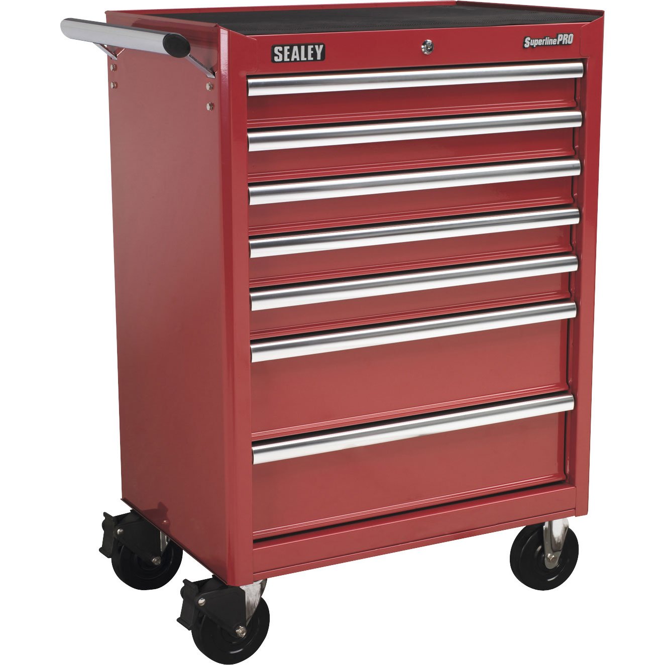 Sealey Superline Pro Heavy Duty 7 Drawer Red Tool Roller