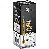 Avery Marks A Lot Permanent Markers, Bullet Tip, 12 Black Markers | Jobsite and Industrial Use, Writes on Wet, Oily, Dusty Surfaces, Resists Water, Abrasion and Smearing, Pen Style Clip Secures