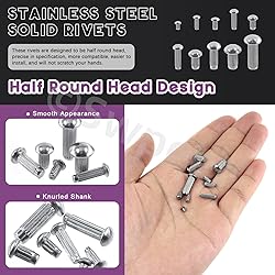 Swpeet 190Pcs M2 M2.5 M3 M4 M5 Solid 304 Stainless