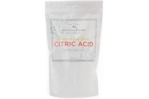 Relative Foods Citric Acid Powder Food Grade – 2 lb - Pure Citric Acid for Cooking, Canning, Bath Bombs & More - Non-GMO, Gluten-Free, No Additives - Resealable Bag