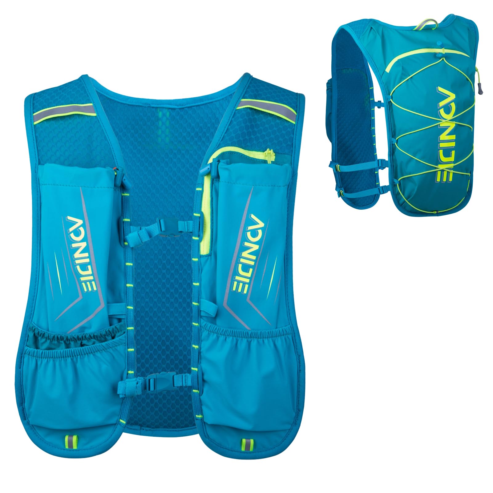 5 L Running Vest Backpack, Lightweight Hydration Vest Backpack for Women & Men Outdoor Sports, Marathon, Trail Race, Cycling, Hiking, Climbing (Black Backpack Only)