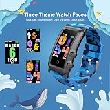 BIGCHINAMALL Kids Fitness Tracker Smartwatch Heart Rate Water Resistant Blue view 2