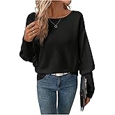 SHENHE Women's Off Shoulder Dolman Sleeve Sweater Pullover Boat Neck Loose Knit Jumper Top