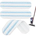Mop Replacement Pads Compatible with Vileda H2prO Flat Mop System, 3 Pack Microfiber Mop Pads for H2pro Flat Mop, Washable an