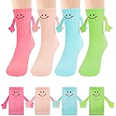 Merikio Magnetic Holding Hands Socks,Crazy socks,Gifts for teen girls,Funny Magnetic Suction Couple Socks