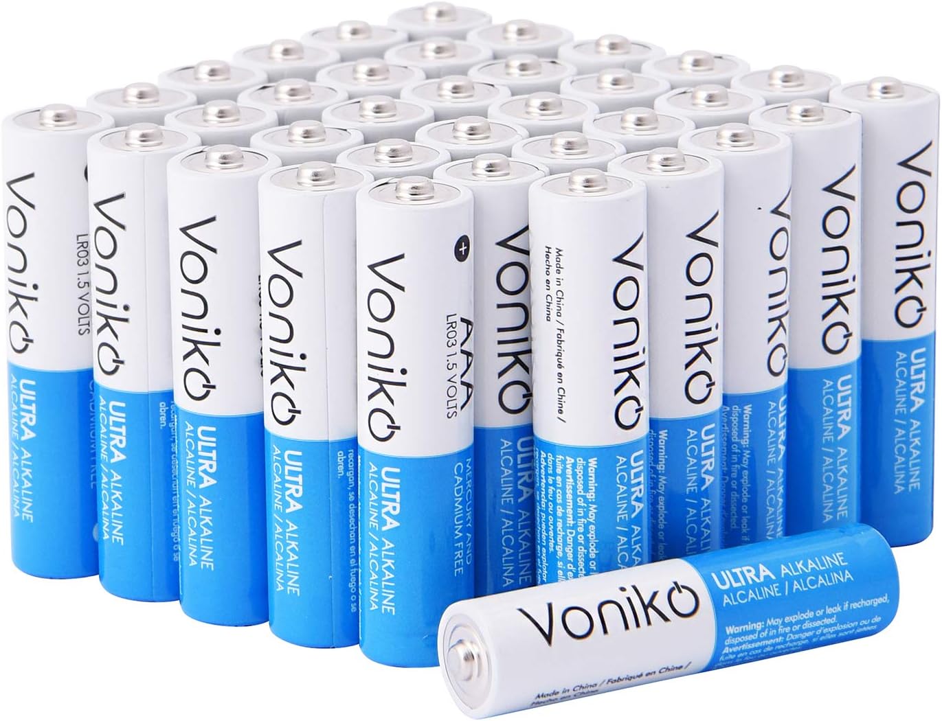 VONIKO - Premium Grade AAA Batteries - 24 Pack - Alkaline Triple A Battery - Ultra Long-Lasting, Leakproof 1.5v Batteries - 10-Year Shelf Life: Home Audio & Theater