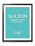 Aluminum 16 x 20 Picture Frame Black, Premium Metal
