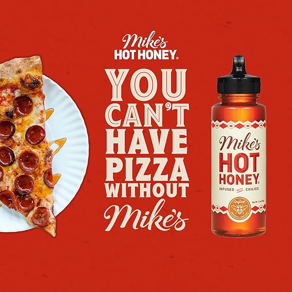 MIKE’S HOT HONEY, AMERICA’S #1 BRAND OF HOT HONEY, SPICY HONEY INFUSED WITH CHILI PEPPERS, CERTIFIED KOSHER, GLUTEN-FREE, PALEO-FRIENDLY, SWEET HEAT, PERFECT FOR HOT SAUCE LOVERS (10OZ BOTTLE, 1 PACK)