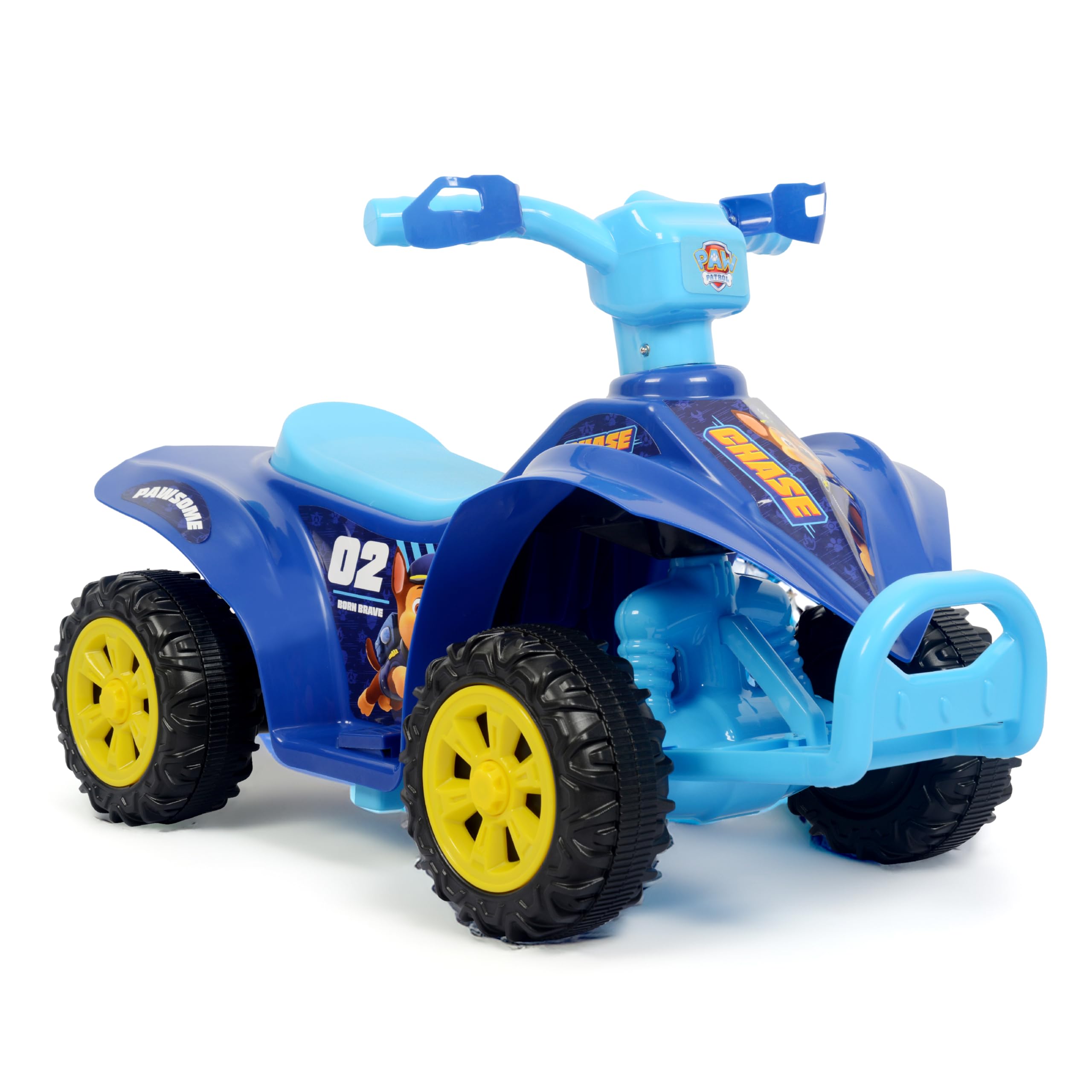 Paw Patrol Chase 6V Quad for Kids - Powerful and Safe Ride-On Toy with Rechargeable Battery, Forward and Reverse Driving, Foot Peddle, Ages 2-3