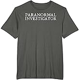 DesignDorks Paranormal Investigator Ghost Hunter EVP Halloween T-Shirt for Men, Women, Kids & Teens - Black, Short Sleeve, Classic Fit, Crew Neck, Small