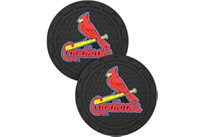 LASERSWING for St. Louis Cardinals Car Cup Holder Coasters,Baseball Fans Car Coasters for Car Cup Holder,Cardinals Car Cup Holder Insert,Souvenir/Gifts for Baseball Fans,Silicone Non-Slip Car Cup Mat,2.75''