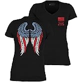 Grunt Style Freedom Angel Women's V-Neck T-Shirt