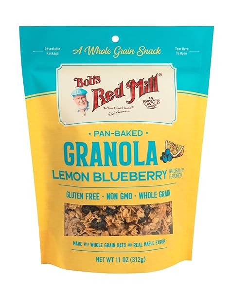 BOB’S RED MILL LEMON BLUEBERRY HOMESTYLE GRANOLA, 11 OUNCE BAG (PACK OF 1), CERTIFIED GLUTEN FREE, NON-GMO, WHOLE GRAIN