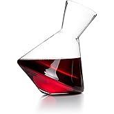 Sempli Vaso-Vino Spinning Wine Decanter - Elegant Hand Blown Decanter & Swirling Wine Aerator, Wine Carafe, Lead-Free Crystal, Ultra Clear, Wine Accessories - 38 oz