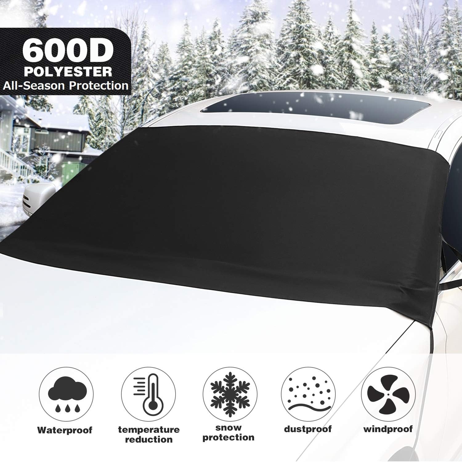Kohree Car Windshield Snow Cover Frost Guard Winter Windshield Snow Ice