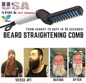 Amazon Com Beard Straightening Heat Brush Stcorps7 Beard