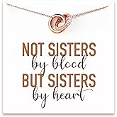 STORYJEWELLERY Rose Gold Necklaces for Women, Interlocking Circle Necklaces, Dainty Pendant Necklace, Rose Gold Jewelry, Friendship Necklace, Gifts for Women