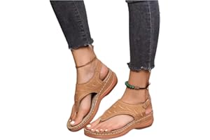 Ladmiple Summer Sandals for Women 2023 Wedge Flip Flops Sandals Breathable Slip On Open Toe Comfort Orthopedic Sandals