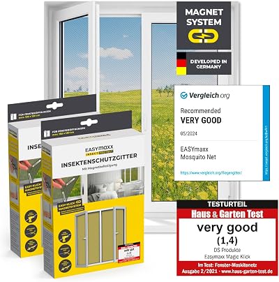 EASYmaxx Fly Screen for Windows with Magnetic 12 Magnets 150x130 cm