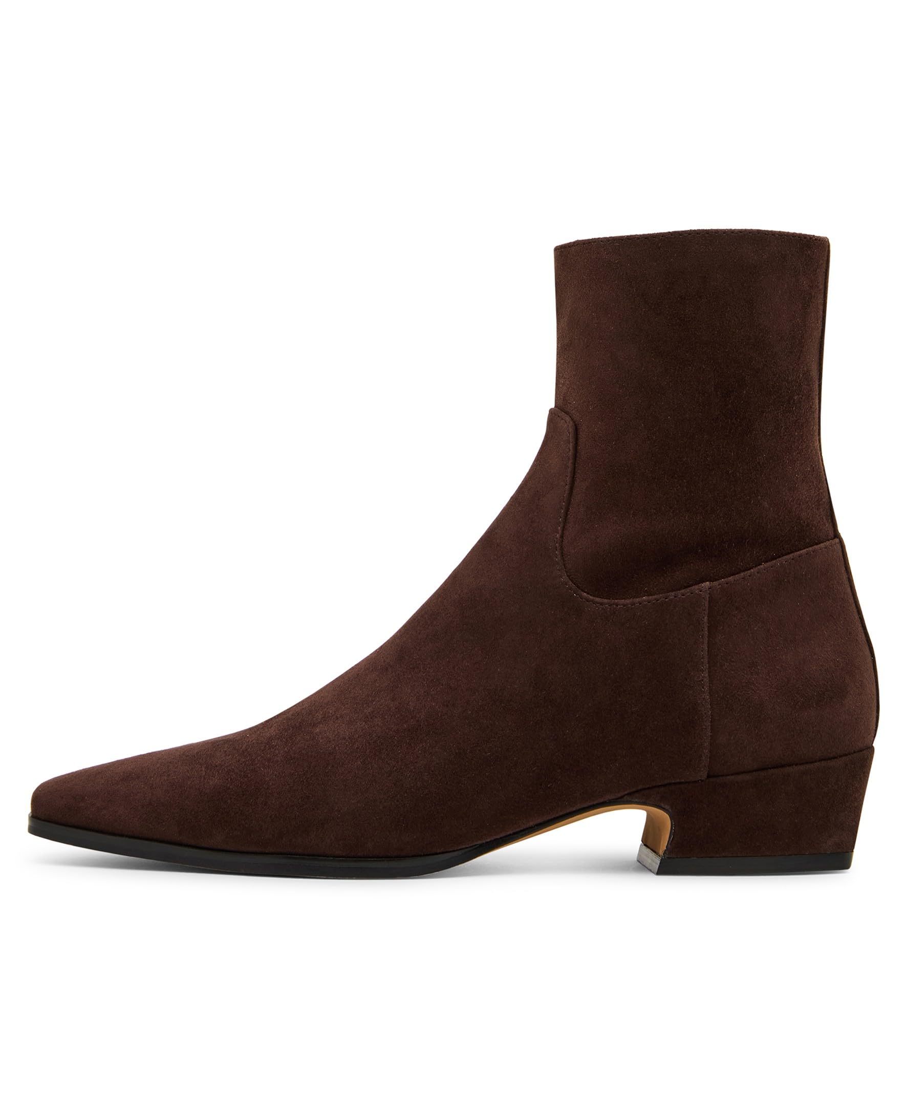Steve Madden Women’s Dusty Ankle Boot, Chocolate Brown Suede, 5.5