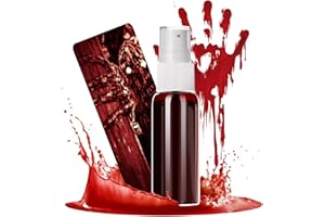MORZEJAR Halloween Fake Blood Makeup Kit, Realistic Washable Fake Blood Spray for Clothes Face Body Paint, Halloween Blood Splatter Effects for Zombie Vampire Monster Cosplay Party