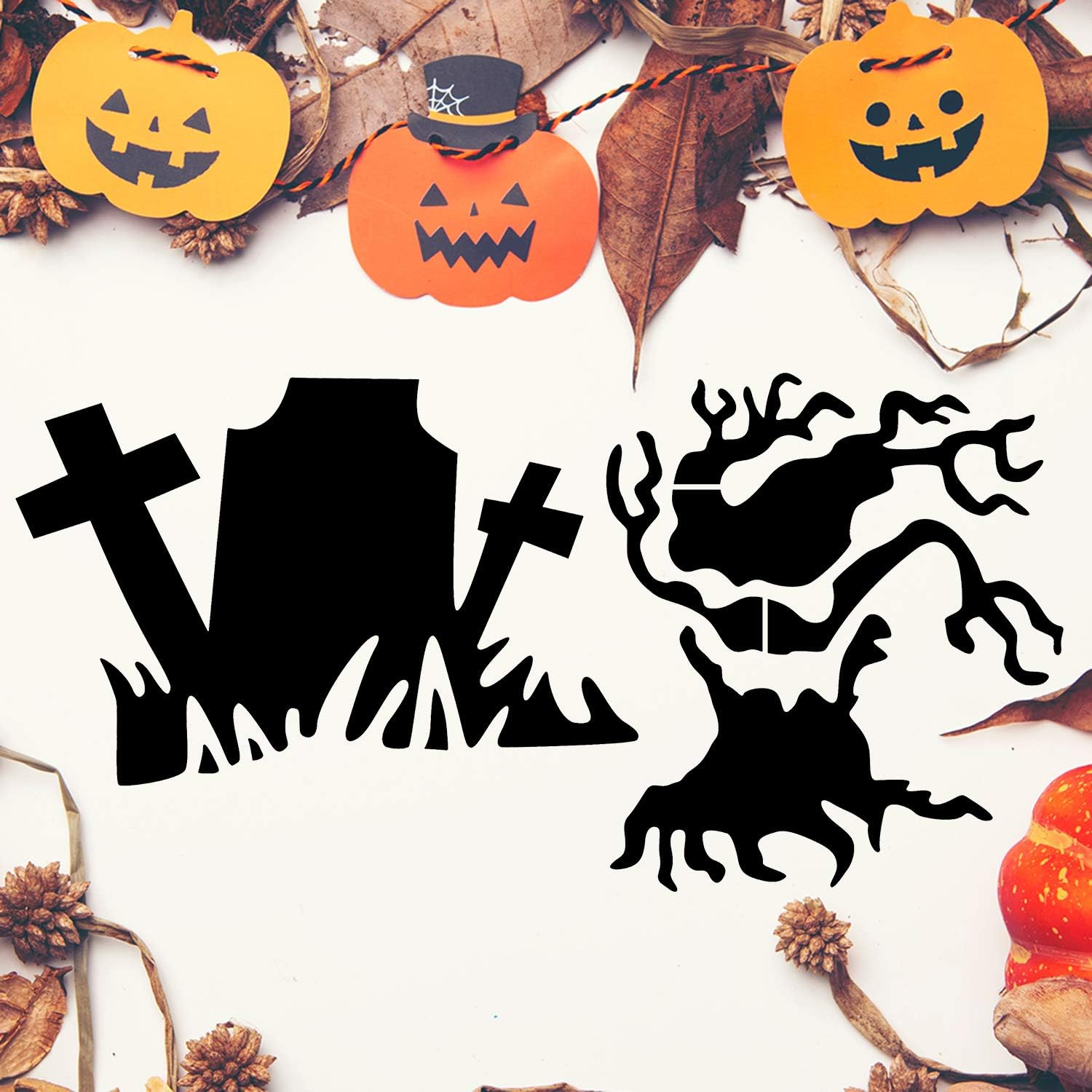 Llgltec 9 Pieces Halloween Stencils Template Diy Halloween