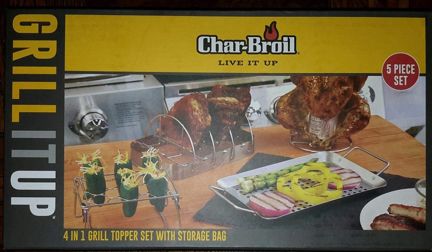 Char-Broil 4 in 1 Grill Topper Set With Topper Storage Bag