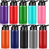 Mimorou 10 Pack 20oz Reusable Aluminum Water Bottles Bulk Multicolor Outdoor Sports Water Bottles for Travel, Gym, Hiking, Cycling, Camping, Fishing, Snap Lid (Multicolor)
