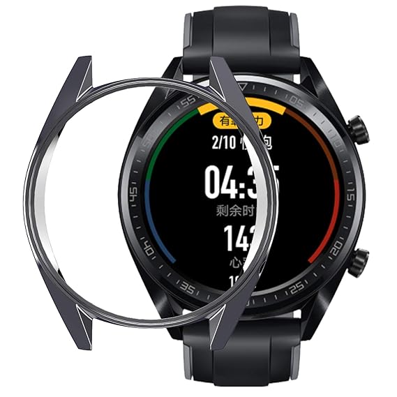 Compatible with Huawei Watch GT/Active 46mm Watch Case, FOLOME Soft TPU Plated [Scratch-Proof] All-Around Protective Bumper Shell Cover (Gray)