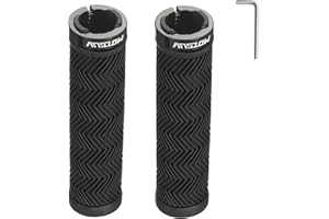 Bike Grips, Single Lock on Bicycle Handlebar Grips, for BMX, Mountain, MTB, Beach Cruiser, Scooter, Folding Bike, Anti-Slip &