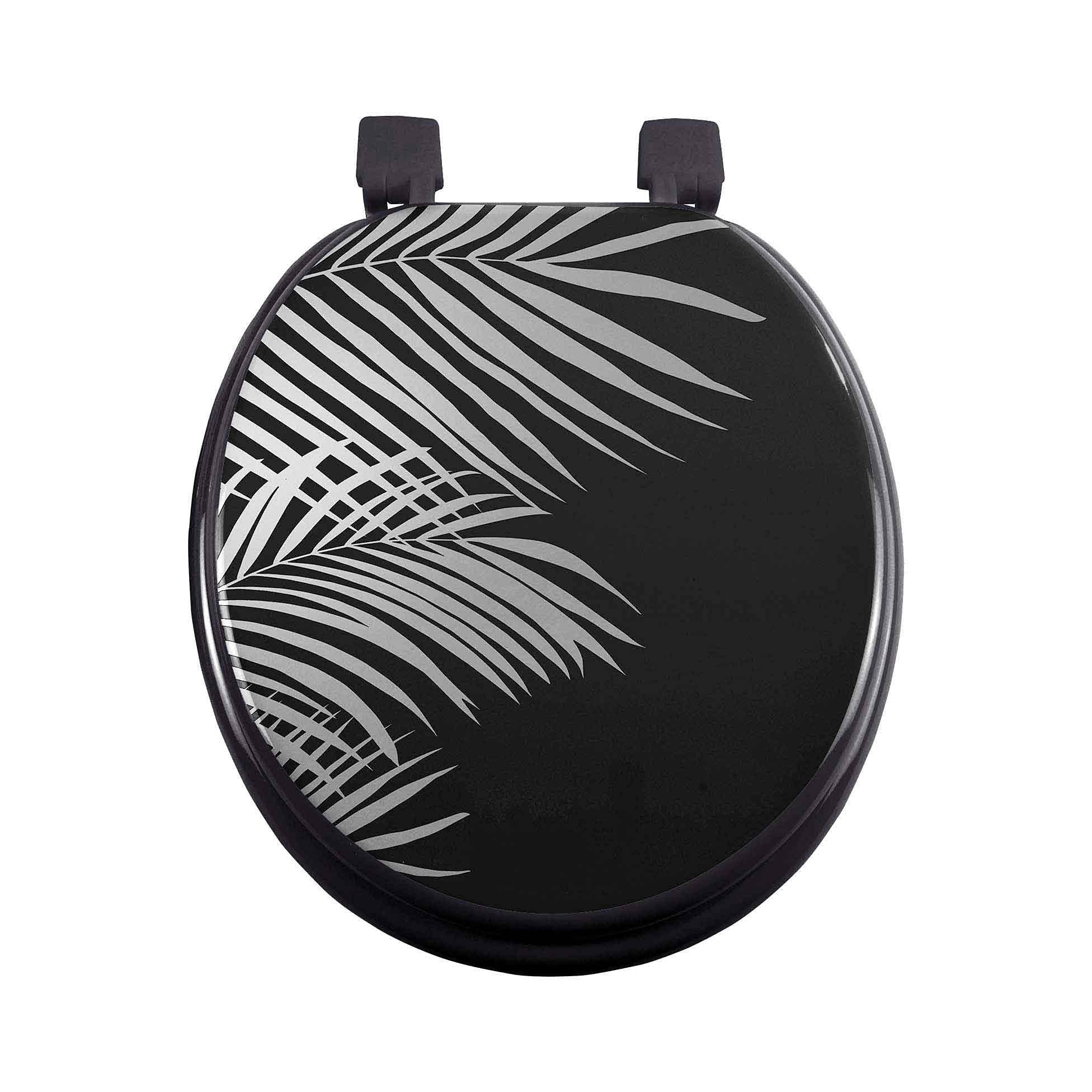 Douceur d'Intérieur 1801316 ORBELLA Toilet seat, Black/Silver, 37x47CM — image 1