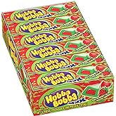 HUBBA BUBBA Max Strawberry Watermelon Bubble Gum, 5 Piece, 18 Pack | Juicy strawberry watermelon bubble gum, great fun for road trips, party favors and everyday sharing, goodie bags, chewing gum