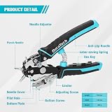 DURATECH Heavy Duty Belt Hole Punch Leather Cardboard Plastic Multifunction 6 view 5