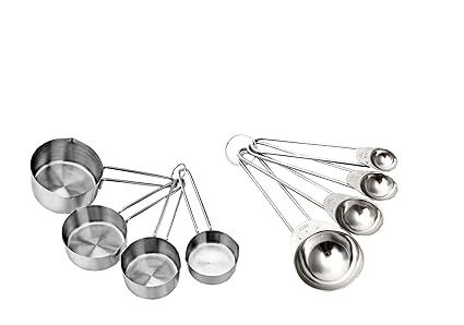 Taluka Set Of 4 Heavy Measuring Cup And 4 Measuring Spoon