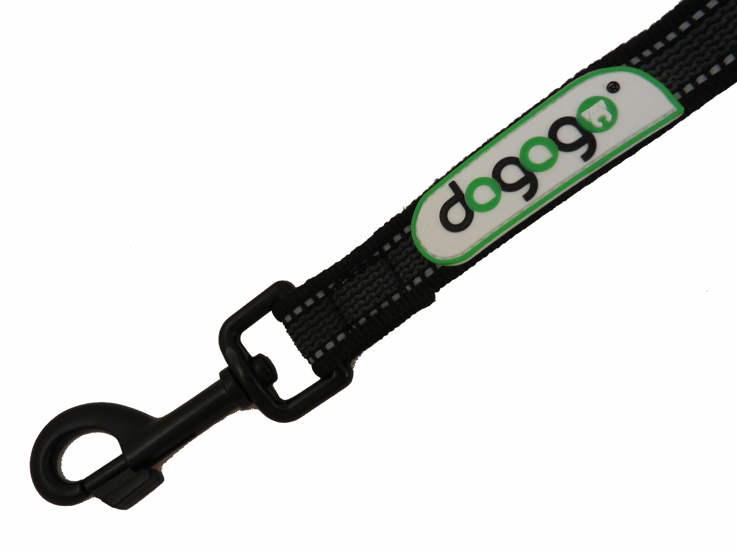 dogogo Rubber Leash without Hand Loop, 20 m, Black