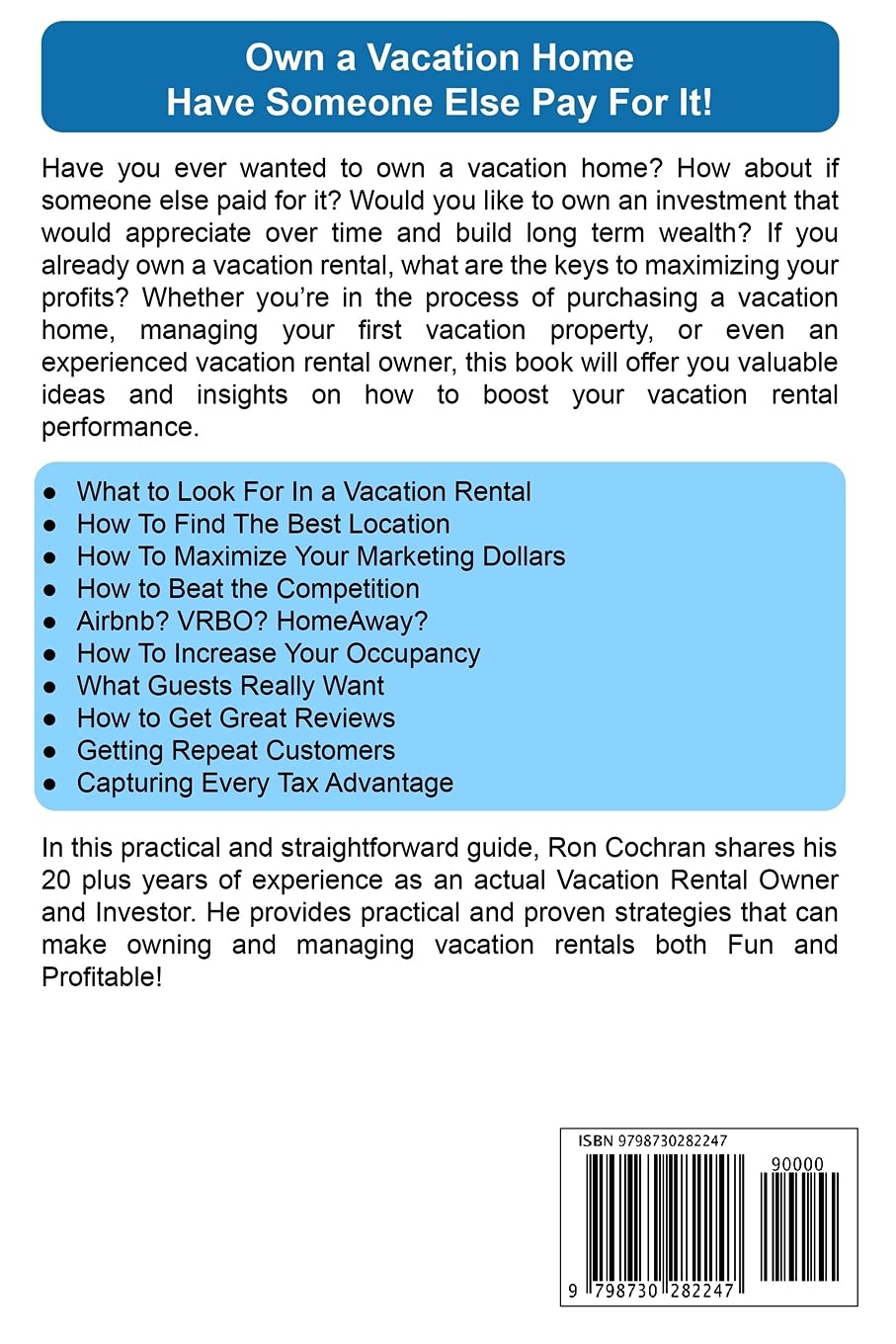 TOP 10 DO'S & DON'TS FOR VACATION RENTAL OWNERS: MAXIMIZE YOUR VACATION  RENTAL INVESTMENT
