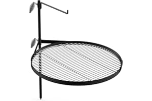Stanbroil Fire Pit Campfire Grill Grate, Stainless Steel Swing Cooking Stand BBQ Grill, Portable Campfire Barbecue Rack for O