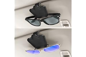 Aukmak 2Pcs Sunglasses Holder for Car Visor Sunglass Clip Magnetic Sun visor Eyeglass Holders Sunglasses Case Car Accessories Black